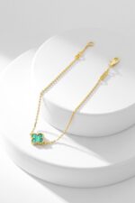 [Eternal Jewelry]CLOVER BRACELET MALACHITE 1 MOTIF - 图片 8
