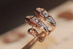 [Eternal Jewelry]SERPENT PINK GOLD DIAMOND EARRINGS - 图片 2