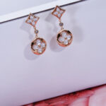 [Eternal Jewelry]STAR AND SUN PINK GOLD MOP DROP EARRINGS - 图片 7