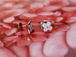 [Eternal Jewelry]STAR AND SUN PINK GOLD MOP STUD EARRINGS - 图片 4
