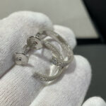 [Eternal Jewelry]LOVE DIAMOND SILVER HOOP EARRINGS - 图片 6
