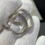 [Eternal Jewelry]LOVE DIAMOND SILVER HOOP EARRINGS - 图片 7