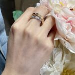 [Eternal Jewelry]LOVE PINK GOLD SILVER DIAMOND DOUBLE RING - 图片 3