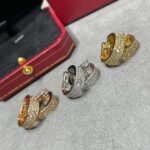 [Eternal Jewelry]LOVE 5.5MM DIAMOND PAVED EARRINGS