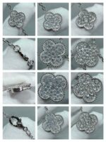 [Eternal Jewelry]CLOVER 6 MOTIF DIAMOND PAVED NECKLACE - 图片 3