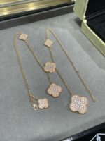 [Eternal Jewelry]CLOVER 6 MOTIF DIAMOND PAVED NECKLACE - 图片 5