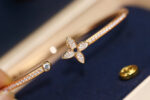 [Eternal Jewelry]IDYLLE PINK GOLD OPEN BRACELET DIAMOND PAVED - 图片 5