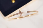 [Eternal Jewelry]IDYLLE GOLD OPEN BRACELET DIAMOND PAVED - 图片 5