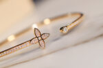 [Eternal Jewelry]IDYLLE GOLD OPEN BRACELET DIAMOND PAVED - 图片 7