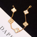 [Eternal Jewelry]CLOVER BRACELET 5 MOTIF WHITE MOP DIAMOND - 图片 3