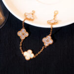 [Eternal Jewelry]CLOVER BRACELET 5 MOTIF WHITE MOP DIAMOND - 图片 4