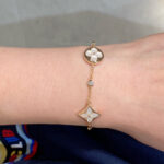 [Eternal Jewelry]STAR AND SUN 4 MOTIF WHITE MOP PINK GOLD BRACELET - 图片 2