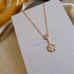 [Eternal Jewelry]STAR AND SUN WHITE MOP 2 MOTIF PINK GOLD NECKLACE - Image 4