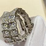 [Eternal Jewelry]SERPENTI DOUBLE RING SILVER DIAMOND PAVED - 图片 5
