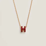 [Eternal Jewelry]HM CLIC RED ENAMEL GOLD NECKLACE