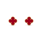 [Eternal Jewelry]CLOVER MEDIUM 1 MOTIFS CARNELIAN  EARRINGS - 图片 2