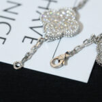 [Eternal Jewelry]CLOVER BRACELET 5 MOTIF SILVER DIAMOND PAVED - 图片 7