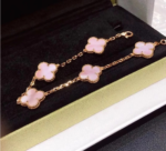 [Eternal Jewelry]CLOVER 5 MOTIFS Pink  AGATE  BRACELET - 图片 6