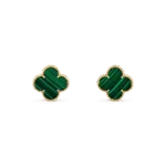 [Eternal Jewelry]CLOVER MINI 9.5MM MALACHITE  EARRINGS - 图片 2