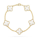 [Eternal Jewelry]CLOVER  5 MOTIF WHITE MOP BRACELET