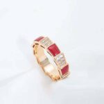 [Eternal Jewelry]SERPENTI RING PINK GOLD CARNELIAN DIAMOND PAVED 4MM - 图片 2