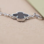 [Eternal Jewelry]CLOVER 5 MOTIF ONYXS  BRACELET SILVER - 图片 7