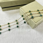 [Eternal Jewelry]CLOVER 6 MOTIF MALACHITE BRACELET - 图片 2