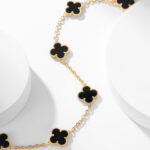 [Eternal Jewelry]CLOVER 10 MOTIFS ONYX NECKLACE - 图片 4