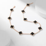 [Eternal Jewelry]CLOVER 10 MOTIFS ONYX NECKLACE - 图片 10