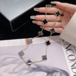 [Eternal Jewelry]CLOVER 10 MOTIFS ONYX NECKLACE - 图片 13
