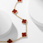 [Eternal Jewelry]CLOVER 10 MOTIFS CARNELIAN NECKLACE - 图片 2