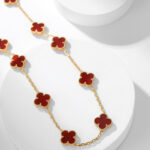 [Eternal Jewelry]CLOVER 10 MOTIFS CARNELIAN NECKLACE - 图片 6