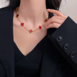 [Eternal Jewelry]CLOVER 10 MOTIFS CARNELIAN NECKLACE - 图片 9