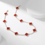 [Eternal Jewelry]CLOVER 10 MOTIFS CARNELIAN NECKLACE - 图片 10