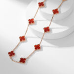 [Eternal Jewelry]CLOVER 10 MOTIFS CARNELIAN NECKLACE - 图片 13