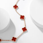 [Eternal Jewelry]CLOVER 10 MOTIFS CARNELIAN NECKLACE - 图片 14