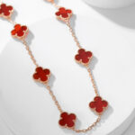 [Eternal Jewelry]CLOVER 10 MOTIFS CARNELIAN NECKLACE - 图片 15