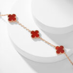 [Eternal Jewelry]CLOVER 10 MOTIFS CARNELIAN NECKLACE - 图片 16