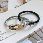 [Eternal Jewelry]FORCE LARGE HORSESHOE BLACK WHITE DIAMOND BRACELET SILVER - 图片 17