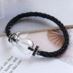[Eternal Jewelry]FORCE LARGE HORSESHOE BLACK DIAMOND BRACELET SILVER - 图片 16