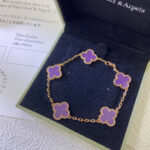 [Eternal Jewelry]CLOVER  5 MOTIFS  PURPLE VIOLET BRACELET - 图片 2