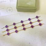 [Eternal Jewelry]CLOVER  5 MOTIFS  PURPLE VIOLET BRACELET - 图片 5