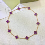 [Eternal Jewelry]CLOVER 10 MOTIFS  PURPLE VIOLET  NECKLACE - 图片 2