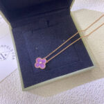 [Eternal Jewelry]CLOVER 15MM DIAMOND  PURPLE VIOLET NECKLACE - 图片 4
