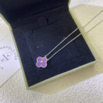 [Eternal Jewelry]CLOVER 15MM DIAMOND  PURPLE VIOLET NECKLACE - 图片 5