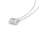 [Eternal Jewelry]CLOVER 15MM LASER NECKLACE SILVER - 图片 2