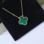 [Eternal Jewelry]CLOVER 15MM MALACHITE SINGLE FLOWER  NECKLACE - 图片 6
