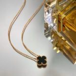 [Eternal Jewelry]CLOVER 15MM BLACK ONYX SINGLE FLOWER NECKLACE - 图片 4