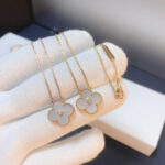 [Eternal Jewelry]CLOVER 15MM DIAMOND WHITE FRITILLARIA NECKLACE - 图片 4