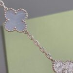 [Eternal Jewelry]CLOVER  5 MOTIF DIAMOND PURPLE CHALCEDONY BRACELET SILVER - 图片 8